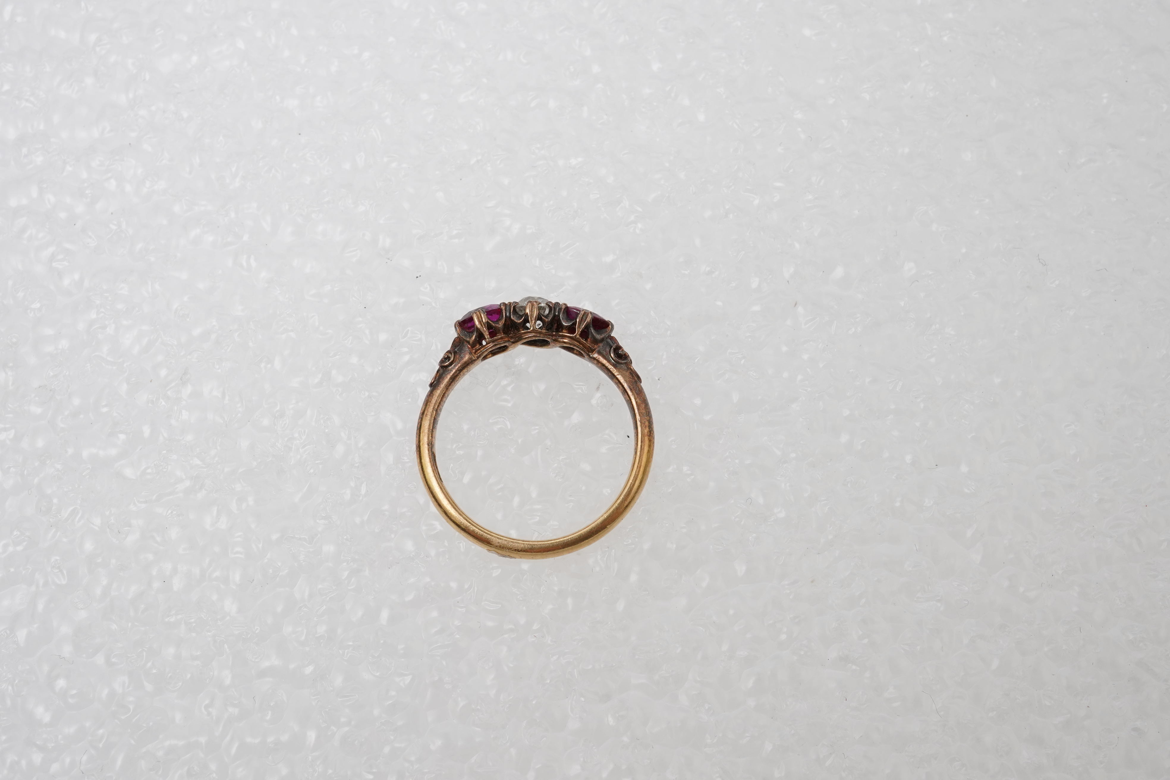 A ruby and diamond ring, late 19th century